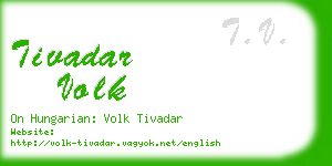 tivadar volk business card